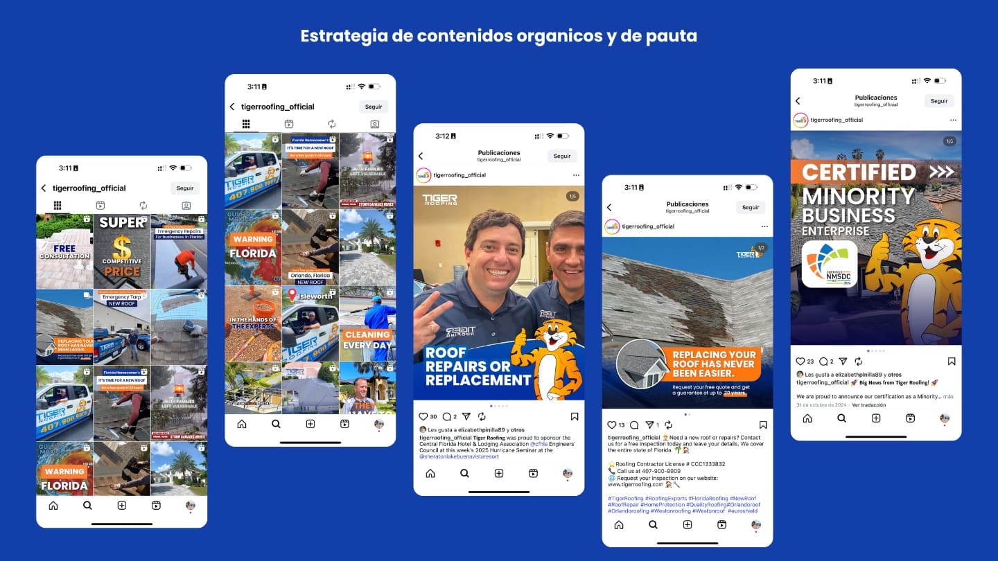 Caso de éxito de marketing digital para Roofers - Tiger Roofing - MAD Agencia Digital (1)